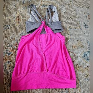 Lululemon No Limits Tank With Built In Sports Bra. Sz 2. Missing Bra Pads.
